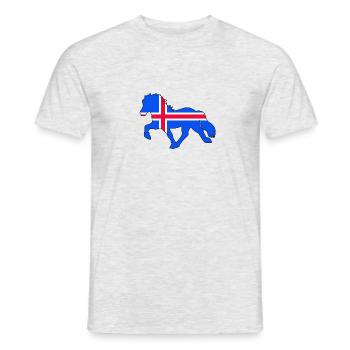 tölter flag iceland - Männer T-Shirt - Grau meliert - Vorne - AI Model Male 178 dark (178cm)