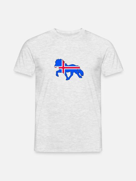 tölter flag iceland - Männer T-Shirt - Grau meliert