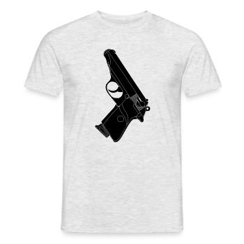 Pistol walther - Men's T-Shirt - heather grey - Front - AI Model Male 178 dark (178cm)