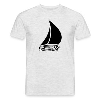 membre d'équipage voile conception de logo bateau - T-shirt homme - gris chiné - Devant - AI Model Male 178 dark (178cm)