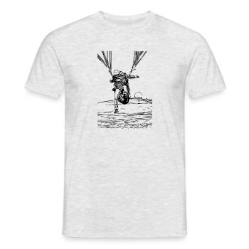 Paragliding Accuracy Landing - Männer T-Shirt - Grau meliert - Vorne - AI Model Male 178 dark (178cm)