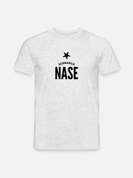 Schnarchnase - Männer T-Shirt - Grau meliert