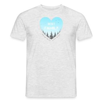 best family - Men's T-Shirt - heather grey - Front - AI Model Male 178 dark (178cm)
