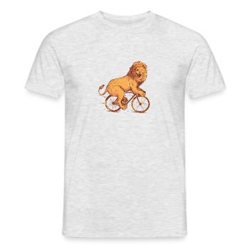 BICYCLE LION - Men's T-Shirt - heather grey - Front - AI Model Male 178 dark (178cm)