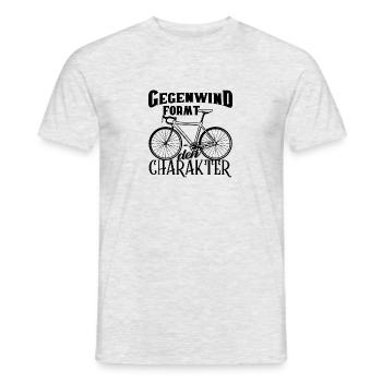 MTB Downhill Bike Mountainbike Fahrrad Mann Lustig - Männer T-Shirt - Grau meliert - Vorne - AI Model Male 178 dark (178cm)