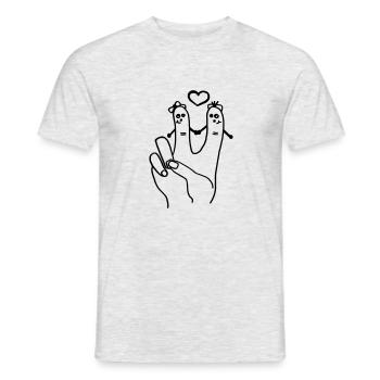 Peace - Männer T-Shirt - Grau meliert - Vorne - AI Model Male 178 dark (178cm)