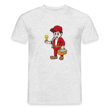 electrician - Men's T-Shirt - heather grey - Front - AI Model Male 178 dark (178cm)