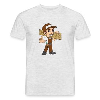 Tischler Zimmermann - Männer T-Shirt - Grau meliert - Vorne - AI Model Male 178 dark (178cm)