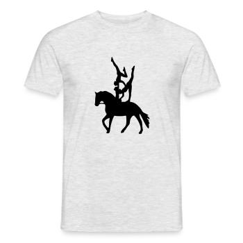 Voltige trois nage libre exercice - T-shirt homme - gris chiné - Devant - AI Model Male 178 dark (178cm)