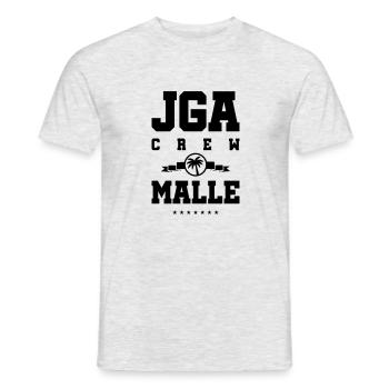 jga malle crew - Männer T-Shirt - Grau meliert - Vorne - AI Model Male 178 dark (178cm)