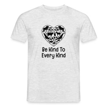 Be kind to every kind - T-shirt homme - gris chiné - Devant - AI Model Male 178 dark (178cm)