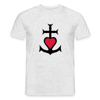 love camargue - T-shirt homme - gris chiné - Devant - AI Model Male 178 dark (178cm)