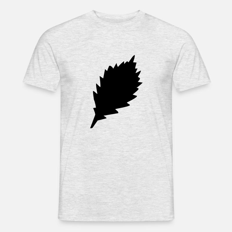 leaf 22 - Männer T-Shirt - Grau meliert