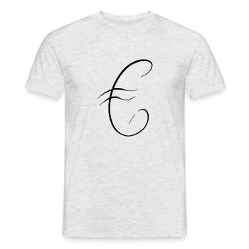 E - Männer T-Shirt - Grau meliert - Vorne - AI Model Male 178 dark (178cm)