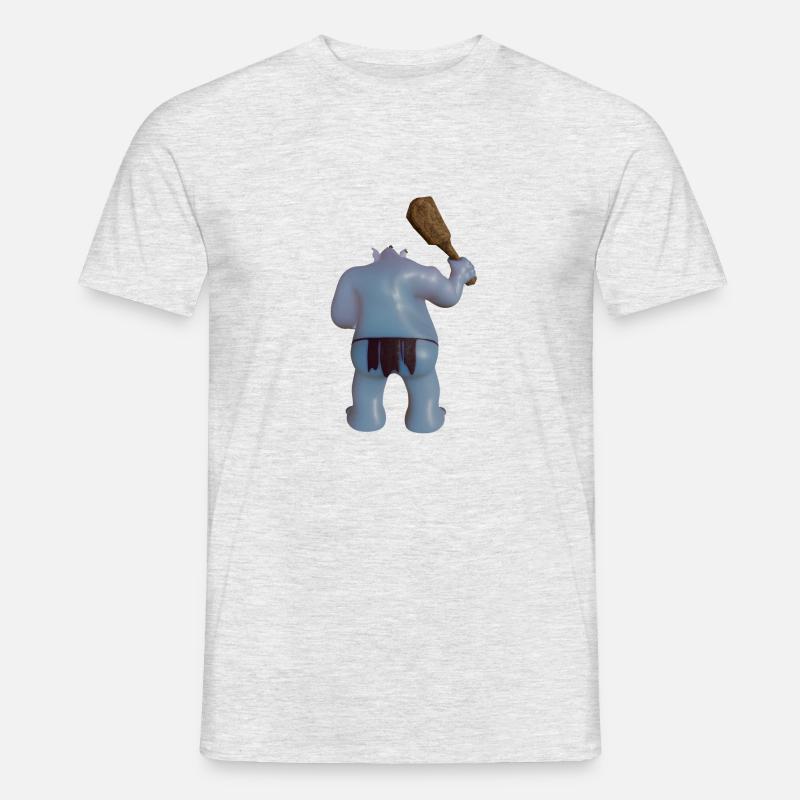 Troll - Männer T-Shirt - Grau meliert
