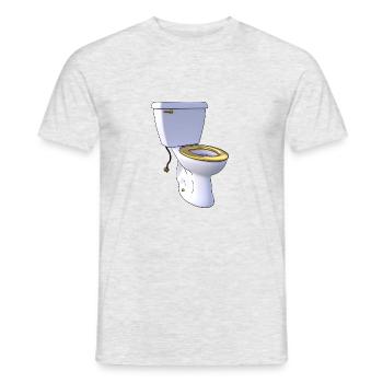 toilett - Männer T-Shirt - Grau meliert - Vorne - AI Model Male 178 dark (178cm)