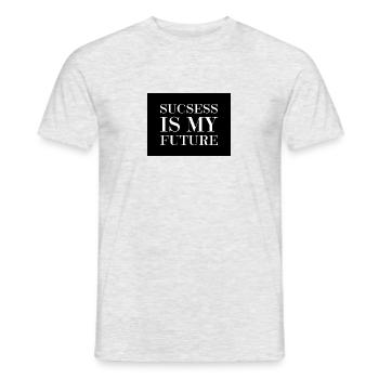 Erfolg ist meine Zukunft - Männer T-Shirt - Grau meliert - Vorne - AI Model Male 178 dark (178cm)