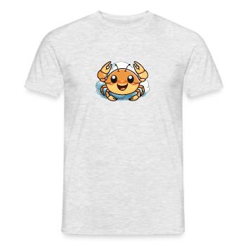 Krabbe Shrimp - Männer T-Shirt - Grau meliert - Vorne - AI Model Male 178 dark (178cm)