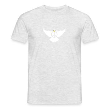 Dove of Peace Peace - Men's T-Shirt - heather grey - Front - AI Model Male 178 dark (178cm)