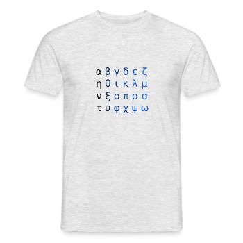 Greek alphabet - Men's T-Shirt - heather grey - Front - AI Model Male 178 dark (178cm)