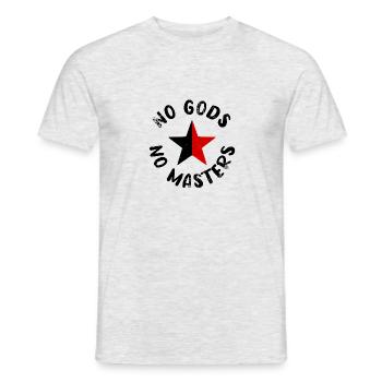 No Gods No Masters - T-shirt homme - gris chiné - Devant - AI Model Male 178 dark (178cm)