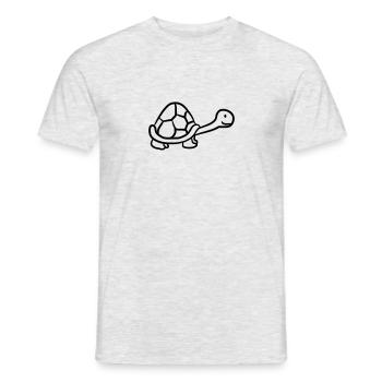 Petite tortue mignon sucré - T-shirt homme - gris chiné - Devant - AI Model Male 178 dark (178cm)