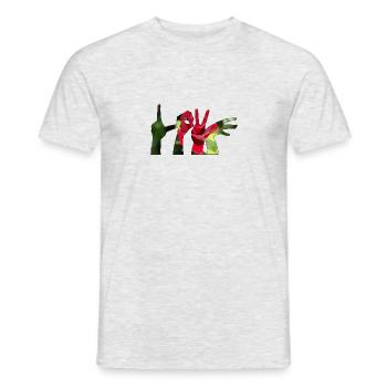 L'Amour des Mains - T-shirt homme - gris chiné - Devant - AI Model Male 178 dark (178cm)