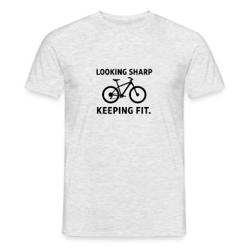 Bicycle Trekking Bike Cycling Design - Men's T-Shirt - heather grey - Front - AI Model Male 178 dark (178cm)