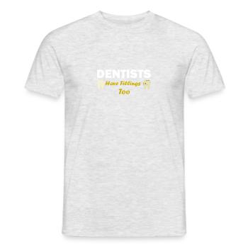 Zahnarzt haben Füllungen - Männer T-Shirt - Grau meliert - Vorne - AI Model Male 178 dark (178cm)