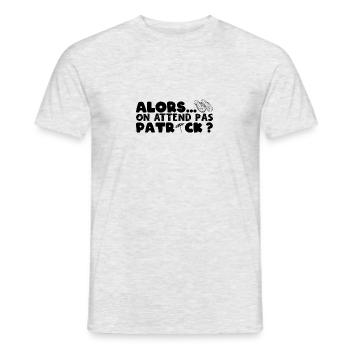 Alors on attend pas Patrick ? Camping Culte - T-shirt homme - gris chiné - Devant - AI Model Male 178 dark (178cm)