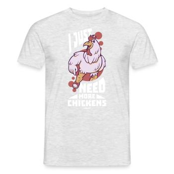 Poulet - T-shirt homme - gris chiné - Devant - AI Model Male 178 dark (178cm)