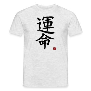 Unmei - Schicksal 3 - Männer T-Shirt - Grau meliert - Vorne - AI Model Male 178 dark (178cm)