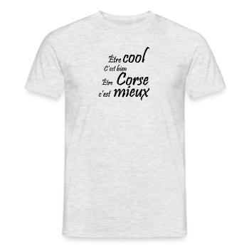 Etre Corse - T-shirt homme - gris chiné - Devant - AI Model Male 178 dark (178cm)