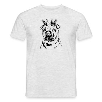 SHAR PEI Crown Dogs Chien Wilsigns - T-shirt homme - gris chiné - Devant - AI Model Male 178 dark (178cm)
