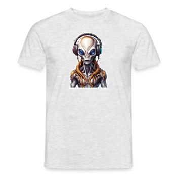 Headphones / Audio / Music / Alien / All / cool - Men's T-Shirt - heather grey - Front - AI Model Male 178 dark (178cm)