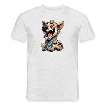 Hyena / Africa / Safrai / Zoo / Wildis / Animal - Men's T-Shirt - heather grey - Front - AI Model Male 178 dark (178cm)