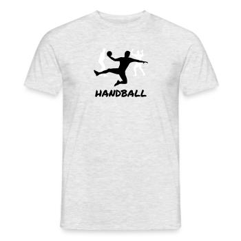 Handball - Männer T-Shirt - Grau meliert - Vorne - AI Model Male 178 dark (178cm)
