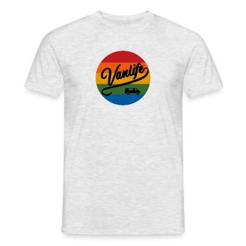 Van life pastille van - Men's T-Shirt - heather grey - Front - AI Model Male 178 dark (178cm)