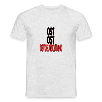 Osten Ossi DDR Ost stolz Trabi Geschenk Nostalgie - Männer T-Shirt - Grau meliert - Vorne - AI Model Male 178 dark (178cm)