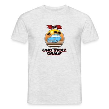 Osten Ossi DDR Ost stolz Trabi Geschenk Nostalgie - Männer T-Shirt - Grau meliert - Vorne - AI Model Male 178 dark (178cm)