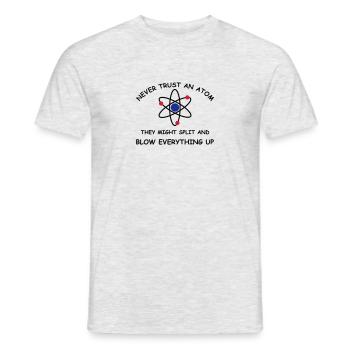 Atoms blow up - Men's T-Shirt - heather grey - Front - AI Model Male 178 dark (178cm)