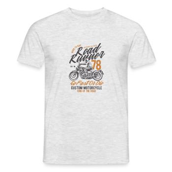 Road Runner Custom Motorcycle go fast or die - Men's T-Shirt - heather grey - Front - AI Model Male 178 dark (178cm)