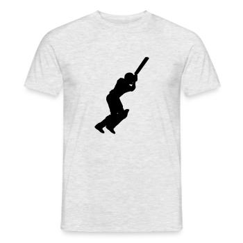Cricket Player (Vector) - T-shirt homme - gris chiné - Devant - AI Model Male 178 dark (178cm)