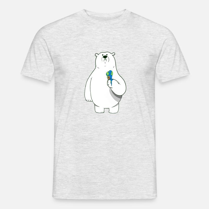 eisbär mit eis artsarah - Männer T-Shirt - Grau meliert