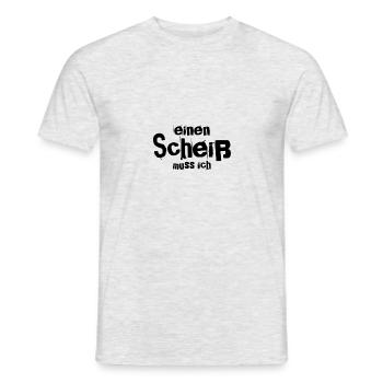 einen Scheiß muss ich - Männer T-Shirt - Grau meliert - Vorne - AI Model Male 178 dark (178cm)