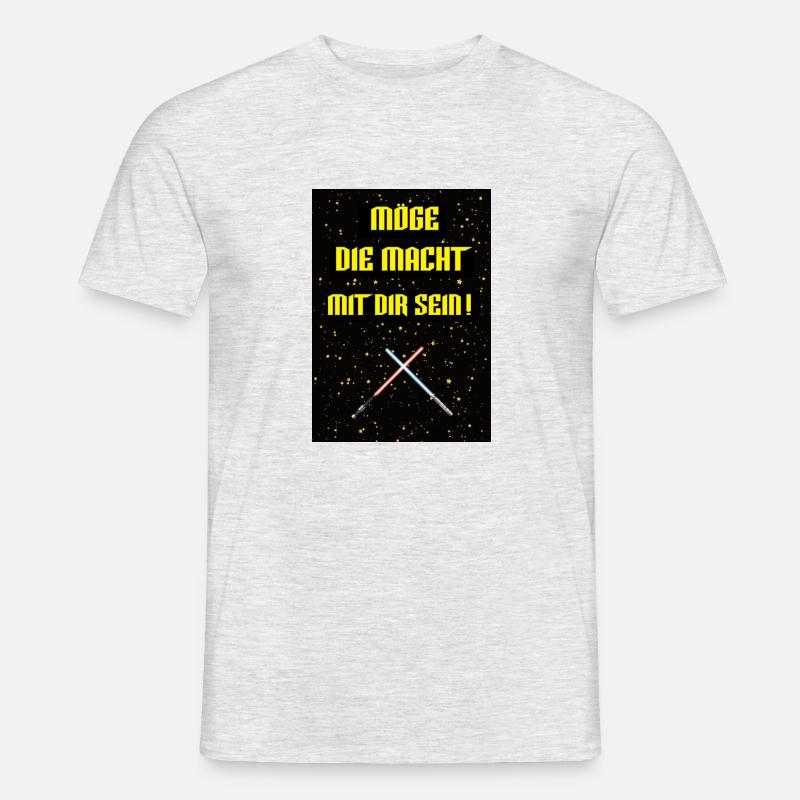 Möge die Macht mit dir sein - Männer T-Shirt - Grau meliert