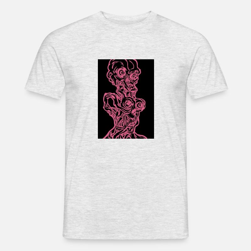 Brain eater - Männer T-Shirt - Grau meliert