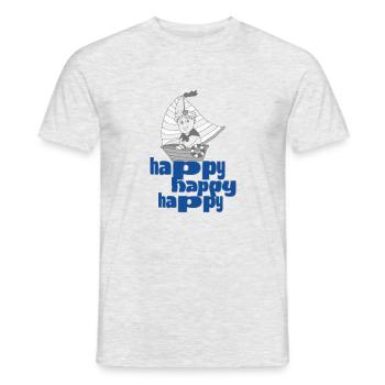 Petit capitaine heureux - T-shirt homme - gris chiné - Devant - AI Model Male 178 dark (178cm)