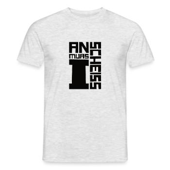 An scheiss muas i - Männer T-Shirt - Grau meliert - Vorne - AI Model Male 178 dark (178cm)
