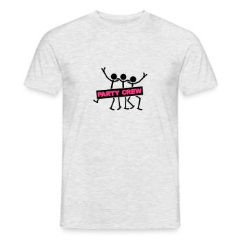 Party Crew Team - Men's T-Shirt - heather grey - Front - AI Model Male 178 dark (178cm)